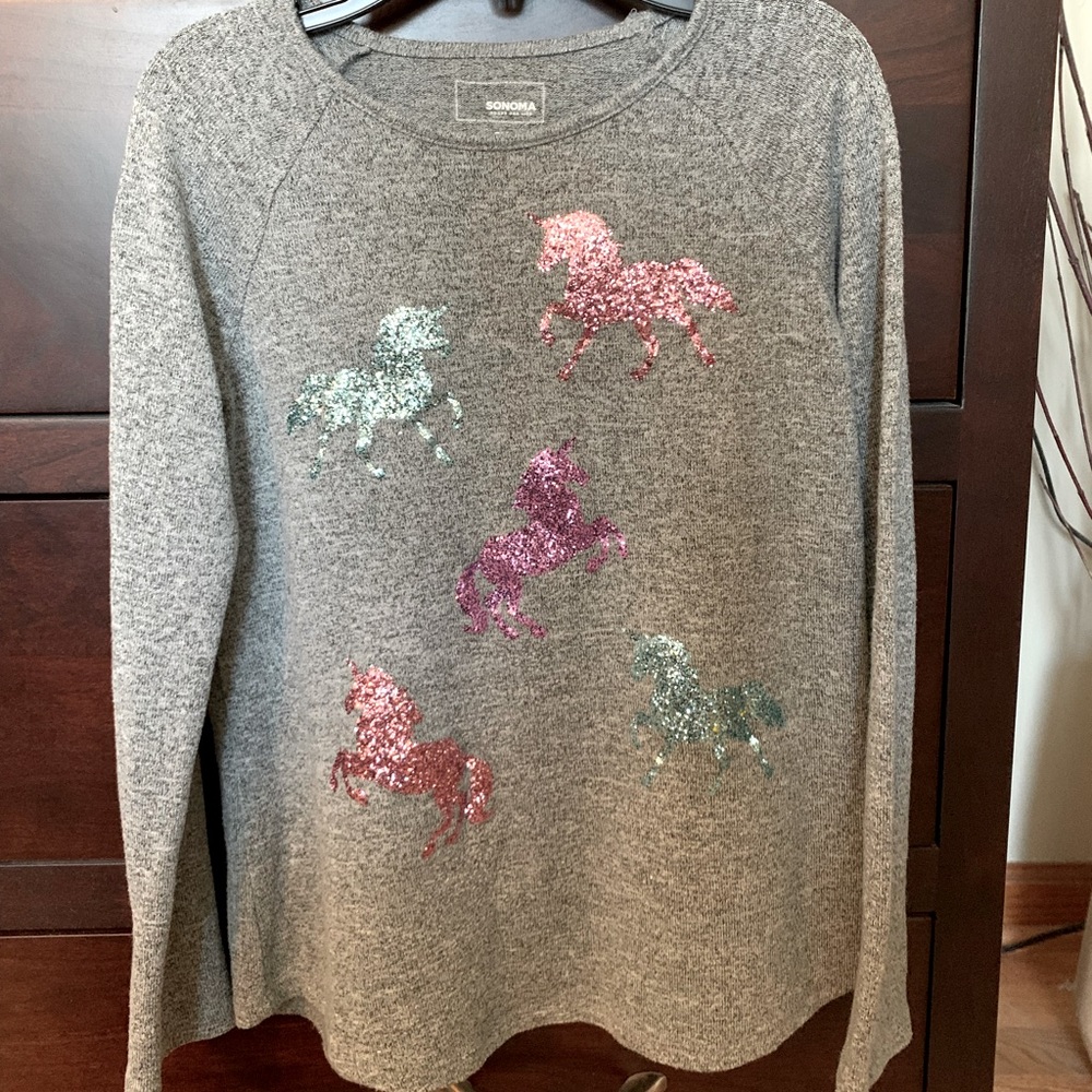 Glitter unicorn sweater